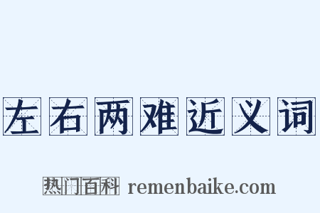左右两难近义词是什么意思的图片